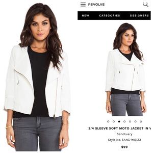 SANCTUARY Clothing Embossed Moto Jacket